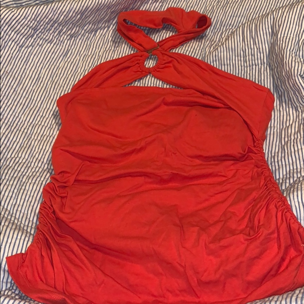 Victoria’s Secret Moda Intl hot coral halter top